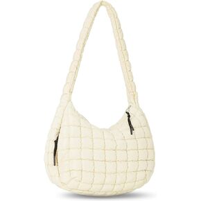 Puffer Tote Bag Quilted Carryall Bag Crossbody Bag Puffy Shoulder Bag for Women Lightweight Hobo Bags