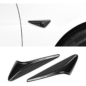 2024 Tesla Model 3/y HW4.0 Camera Careor Cover Full Cover Protection 2pcs إكسسوارات تغطية تغطية الإشارة تناسب Tesla Model 3/Y مع HW4.0 (نمط ألياف الكربون غير اللامع)
