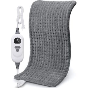 NOWWISH Heating Pad for Back Pain & Cramps Relief, Mothers Day Gifts for Mom Wife, Moist Heat Pad for Neck & Shoulder, Auto Shut Off, Machine Washable, 12"x 24" Green
