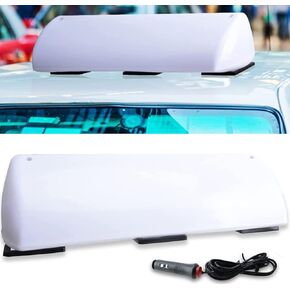 yxq 19 "LED LED فارغة علامة تاكسي الكابينة ， 5W 12V سقف مغناطيسي قوي أعلى سقف السيارة أعلى ضوء مضاد للماء لإعلان الإعلان DIY （White）