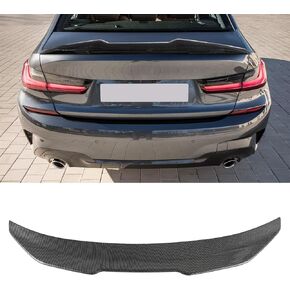 Rear Spoiler Wing Compatible with BMW 3 Series G20 Sedan 2019-2024 PSM Style Trunk Tail Spoiler Lip ABS Carbon Fiber Pattern