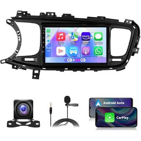 Android 13.0 Double Din Car Stereo - CarPlay Android Auto Car Audio Multimedia Receiver 9 Inch Touch Screen Car Radio with GPS Bluetooth ＆ Backup Camera for Kia Optima K5 2011-2015