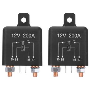 RELAY STARTER ، 12V 200A ، 4 PIN SPST ، RELAY DISTER DISTER ، RELAY CAR BATTERN RELAY ، Automotive Heavy Current Relay Relay (1)