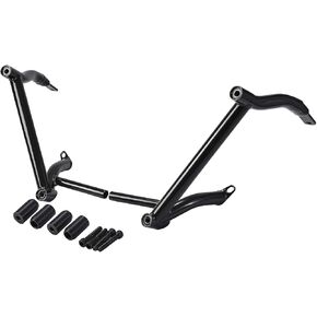 Saddlebag Tip Over Saddle Bag Guard Crash Bars Protection Fit Harley Touring Street Glide Road Glide Road King Ultra Classic 2009-2024 (Gloss Black)