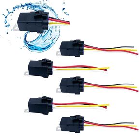 2 حزمة 12V 80A/60A ترحيل ومجموعة تسخير مقاومة للماء ، ترحيل السيارات SPDT 5-Pin