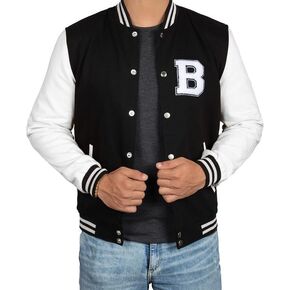 جاكيت Decrum Letterman للرجال - سترات صوفية للرجال من الصوف بنمط بيسبول المدرسة الثانوية in Kuwait