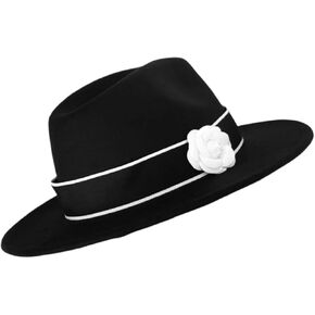 L'ouve Classic Fedora Hats for Men & Women Wide Brim Felt Hat Panama Dress Fedora Hat 2024