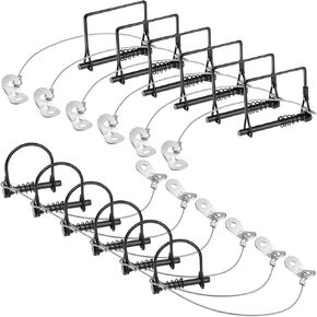 12 Pcs Silent Shaft Locking Pin with Spring Square and Arch Trailer Coupler with Steel Quick Release Ring 2-3/4" x 1/4" (L x W) Shaft Locking Coupler Pin for Farm Trailers Wagons Towing