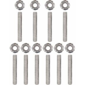 ApplianPar 10 Pack of V10 Stainless Exhaust Manifold Studs Stud Nuts Bolt Kit for Ford 6.8 Liter V10