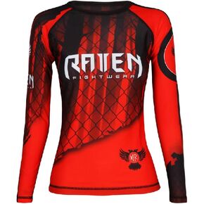 Raven Fightwear Women's The Red Rash Guard MMA BJJ Red