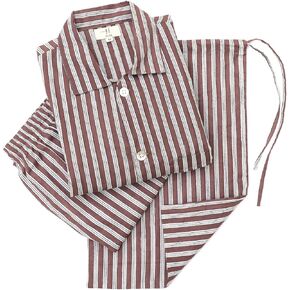 Huar Men's 100 ٪ Pajamas Pajamas مجموعة طويلة الأكمام وزر السراويل لأسفل ملابس ملابس النوم PJs pjs مع جيوب