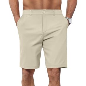 Neer Men's Golf Dress Shorts, Casual Classic Fit Hiking Cargo Short Summer Stretch Quick Dry Workout Chino Outfit with Pocket