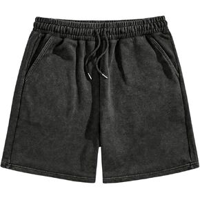 SOLY HUX Men's Athletic Vintage Shorts Drawstring Elastic Waist Summer Shorts with Pockets