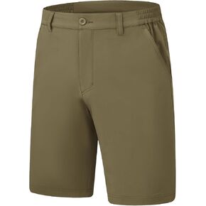 شورتات غولف Rdruko للرجال 9 بوصة inseam اللباس غير الرسمي مرنة الخصر مسطح الجفاف السراويل الجافة مع 5 جيوب