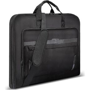 MOSISO Garment Bags for Travel, Travel Suit Bag for Men Women, Suit Luggage Bag for Business, Foldable Carry on Garment Handbag for Hanging Clothes, Duffel Suitcase with Shoulder Strap, Black