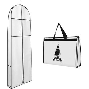 Geyoga Portable 70 "فستان الزفاف حقيبة ملابس ملابس قابلة للطي زفاف طويلة اللباس حقيبة مع 7.87 '' Gusseted Shoed Sweard Doicts Travel Doil