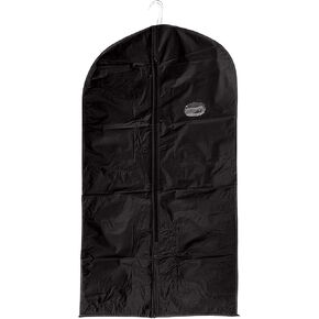 PrimeMed Simple Black Garment Bag for Dress Clothing Storage - 42" x 24" with ID
