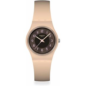 Swatch Womens Casual Watch Brown Bio-sourced Quartz Espresso Charm