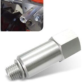 1 PC CAR CAR CAR COR BOADING TEMPTY ADAPTER ، M12 × 1.5 خيط خارجي إلى 3/8 NPT موصل تحويل المحرك الداخلي LS ، امتداد سبيكة مع حشية ، عالمي للسيارات (الفضة)
