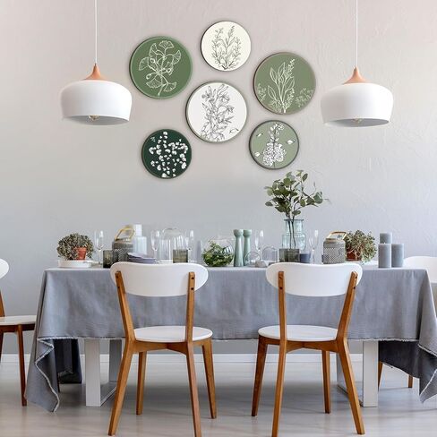 Barydat 6 Pieces Boho Plant Wall Art Decor Wooden Boho Farmhouse Rustic Bohemian Wall Hanging for Bedroom Living Room Office (Retro,8 Inch, 10 Inch) in Kuwait