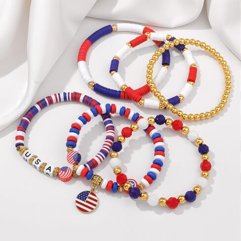 Colorful Heishi Beaded Bracelet for Women Clay Bead Stretch Bracelet Layering Stackable Boho Friendship Bracelets Summer Beach Jewelry Set Gift in Saudi Arabia