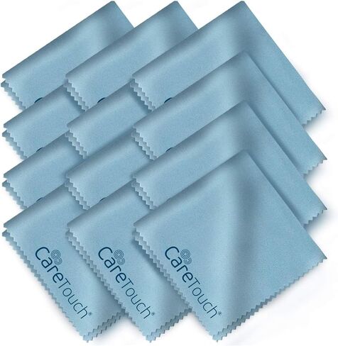Care Touch Microfiber Cleaning Cloths, 6 Pack - Cleans Glasses, Lenses, Phones, Screens, Other Delicate Surfaces - Large Lint Free Microfiber Cloths - Eye Glass Clean Cloths - 6" x 7" (Navy Blue) in Kuwait