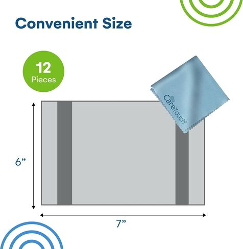 Care Touch Microfiber Cleaning Cloths, 6 Pack - Cleans Glasses, Lenses, Phones, Screens, Other Delicate Surfaces - Large Lint Free Microfiber Cloths - Eye Glass Clean Cloths - 6" x 7" (Navy Blue) in Kuwait