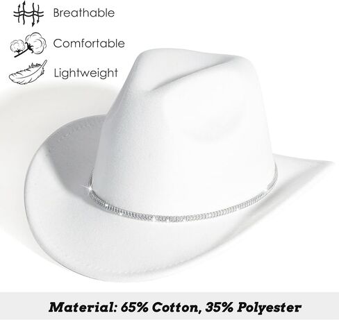 Lisianthus Sparkly Rhinestone Shiny Western Cowboy Cowgirl Hat for Women and Men in Kuwait