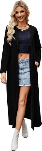 VintageClothing Women Hooded Zipper Robe Plus Size Zip Up Sweatshirt Robe Long Zipper Front Housecoat with Pockets S-4X in Kuwait
