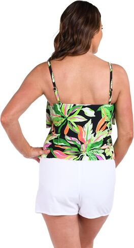 Maxine of Hollywood Women's 2-Tiered Ruffle Tankini Swimsuit Top in Saudi Arabia
