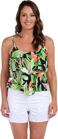 Maxine of Hollywood Women's 2-Tiered Ruffle Tankini Swimsuit Top in Saudi Arabia