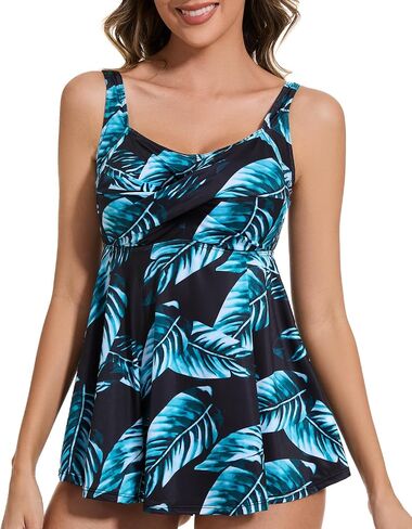 JOYSHAPER Women's Built in Bra Tankini Top Only Loose Fit Tank Tops V Neck Swimsuits in Saudi Arabia