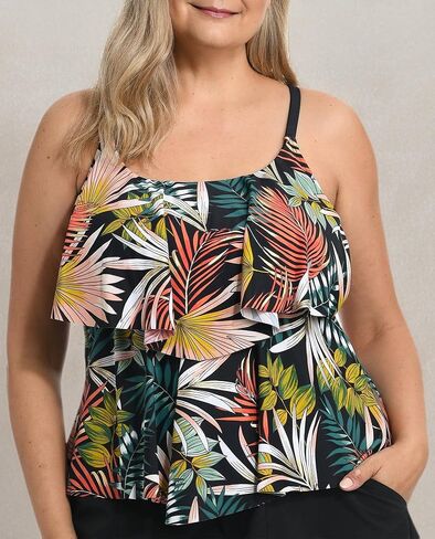Maxine of Hollywood Women's 2-Tiered Ruffle Tankini Swimsuit Top in Saudi Arabia