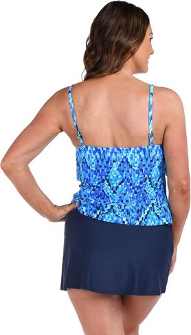 Maxine of Hollywood Women's 2-Tiered Ruffle Tankini Swimsuit Top in Saudi Arabia
