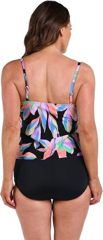 Maxine of Hollywood Women's 2-Tiered Ruffle Tankini Swimsuit Top in Saudi Arabia