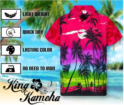 Men JK-Beach Ugly-Shirt Regular Button-Down Short-Sleeve Hawaii-Shirt Sunset Ocean-Time in Saudi Arabia