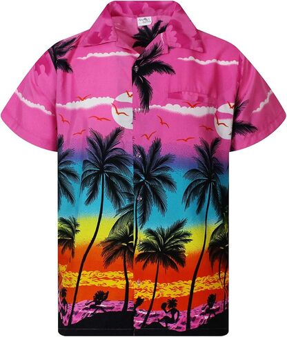 Men JK-Beach Ugly-Shirt Regular Button-Down Short-Sleeve Hawaii-Shirt Sunset Ocean-Time in Kuwait