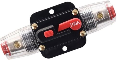 ZOOKOTO 150 Amp Circuit Breaker with Manual Reset Fuse Holder 150A Solar Panel Fuse for Auto Car Marine Boat Stereo Switch Audio Inverter System Protection in Saudi Arabia