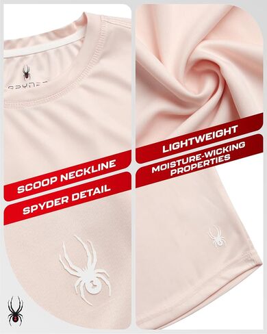 Spyder Women's Short Sleeve Active T-Shirt - UPF 50+ Lightweight Performance Jersey Tee with Scoop Neckline (Sizes: S-XL) in Saudi Arabia