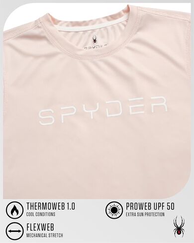 Spyder Women's Short Sleeve Active T-Shirt - UPF 50+ Lightweight Performance Jersey Tee with Scoop Neckline (Sizes: S-XL) in Saudi Arabia