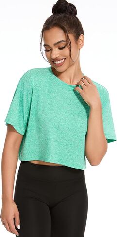 Xelky 5 Pack Womens Athletic Crop tshirt short shore croped fit fit fit dry torts torts rold in Kuwait