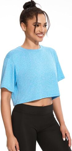 Xelky 5 Pack Womens Athletic Crop tshirt short shore croped fit fit fit dry torts torts rold in Kuwait
