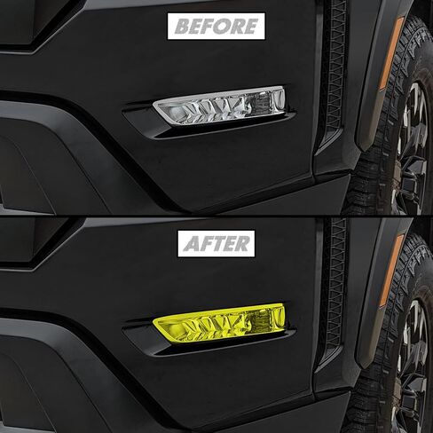 Slickmod Precut Vinyl Smoke Lint لعام 2022-2025 Nissan Frontier Foglight (أصفر) in Kuwait