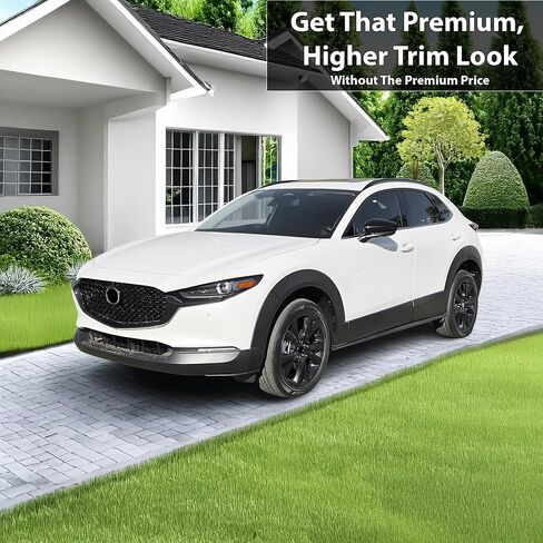 BOGAR TECH DESIGNS Outer Side Chrome Delete Overlay Compatible with Mazda Cx-30 2020-2025, Gloss Black in Kuwait