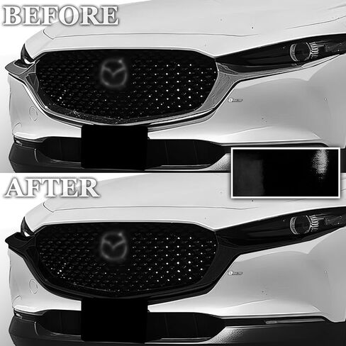 BOGAR TECH DESIGNS Outer Side Chrome Delete Overlay Compatible with Mazda Cx-30 2020-2025, Gloss Black in Kuwait
