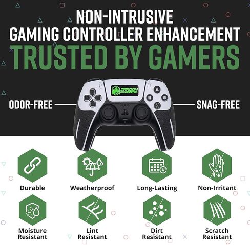 Dragon Grips PS4 Controller Grip, 24 Pcs Black Textured Non-Slip Rubber PS4 Controller Grips Stickers, Perfectly Fit to Any Handles, Trigger Buttons & D-pad, Sweat Resistant to Enhance Gaming Control in Kuwait
