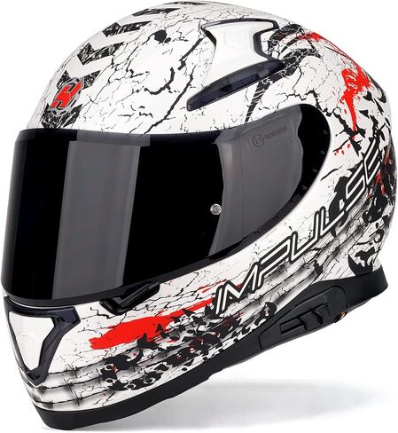 HAX Full Face Motorcycle DOT Approved Helmet with Dual Rear Wing and Pinlock Ready - Lightweight and Durable Motorbike Street Bike Helmet for Adults (Scorpion,L) in Saudi Arabia