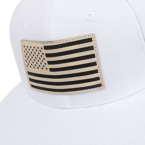 American Flag Snapback Hats - Flat Bill Brim Hat for Men Women - Breathable & Adjustable Fit for Casual Wear in Kuwait