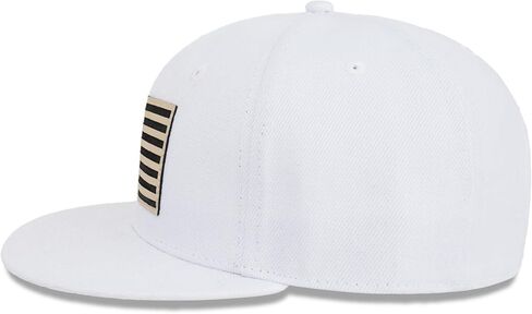 American Flag Snapback Hats - Flat Bill Brim Hat for Men Women - Breathable & Adjustable Fit for Casual Wear in Kuwait