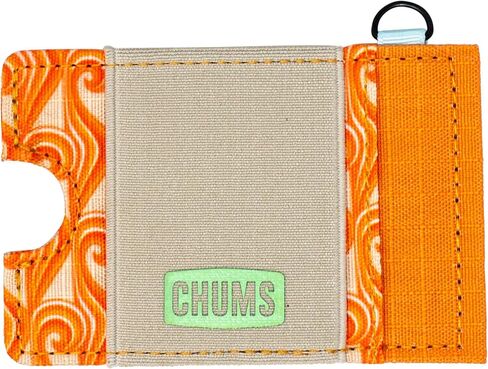 محفظة Chums Bandit Lo-Pro Minimalist - محفظة RFID مدمجة مع حلقة مفاتيح وحزام مطاطي للنقود (زيتوني/أزرق مخضر/معجون) in Kuwait